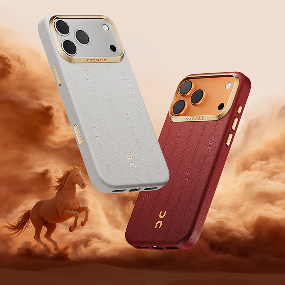 Apple iPhone 17 Pro Max Kılıf M-Safe Şarj Özellikli Udemos Wind Serisi Kapak Beyaz