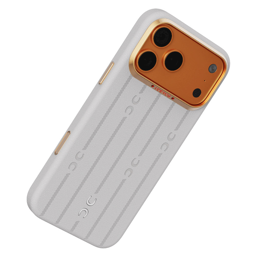 Apple iPhone 17 Pro Max Kılıf M-Safe Şarj Özellikli Udemos Wind Serisi Kapak Beyaz