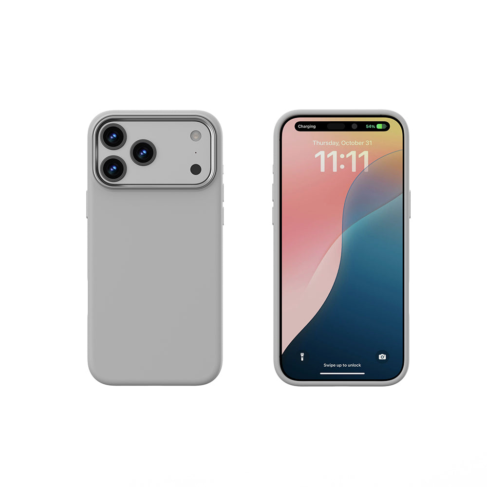 Apple iPhone 17 Pro Max Kılıf M-safe Şarj Özellikli Wiwu FGG-013 Skin Touch Serisi Kapak Gri