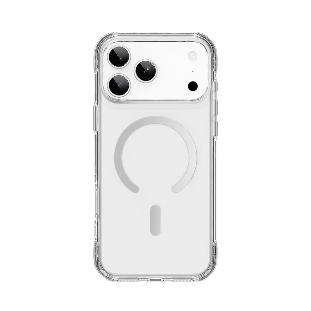 Apple iPhone 17 Pro Max Kılıf M-safe Şarj Özellikli Wiwu MCC-702 Titanyum Pro Serisi Sert PC Kapak Şeffaf