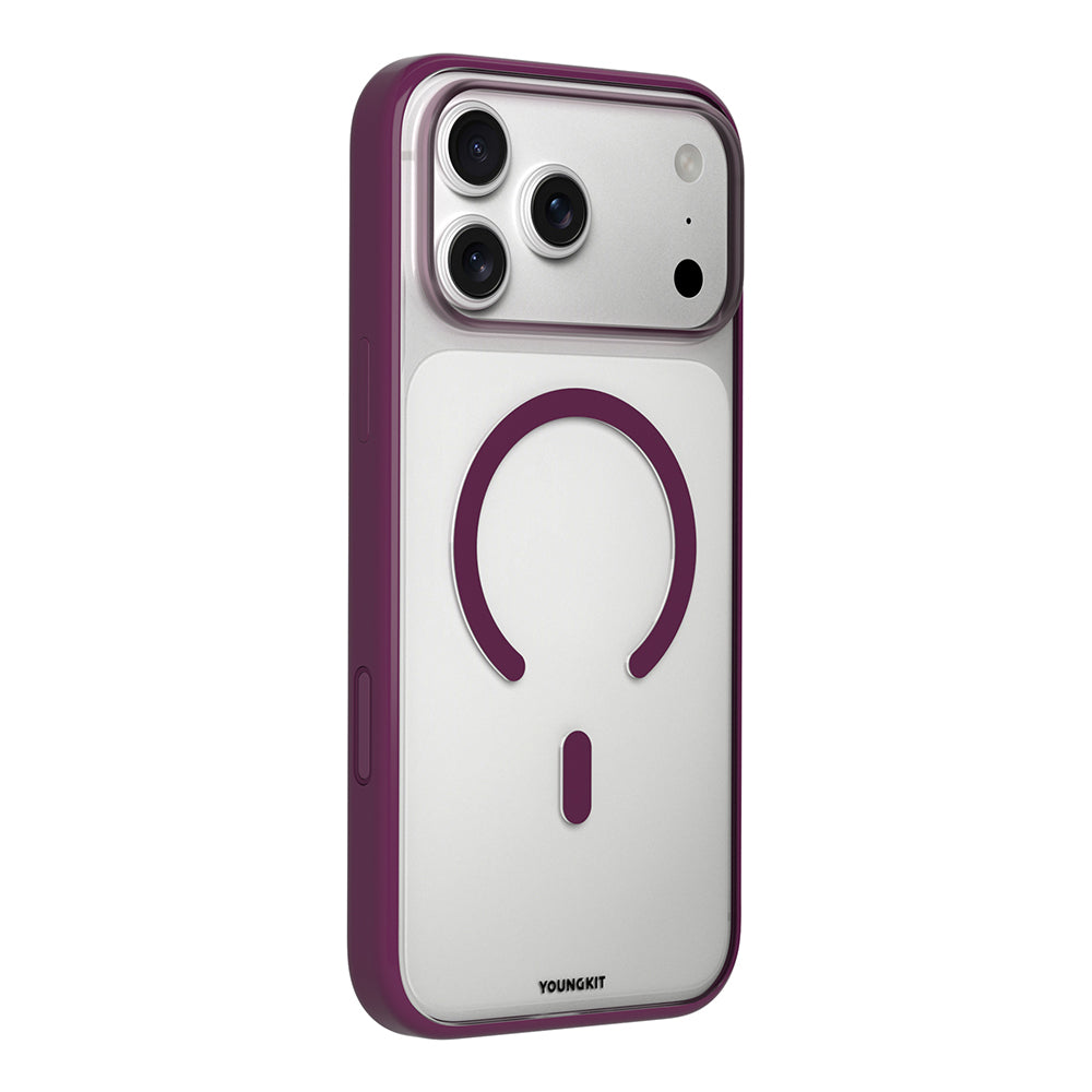 Apple iPhone 17 Pro Max Kılıf M-safe Şarj Özellikli Youngkit High Definition Serisi Kapak Bordo