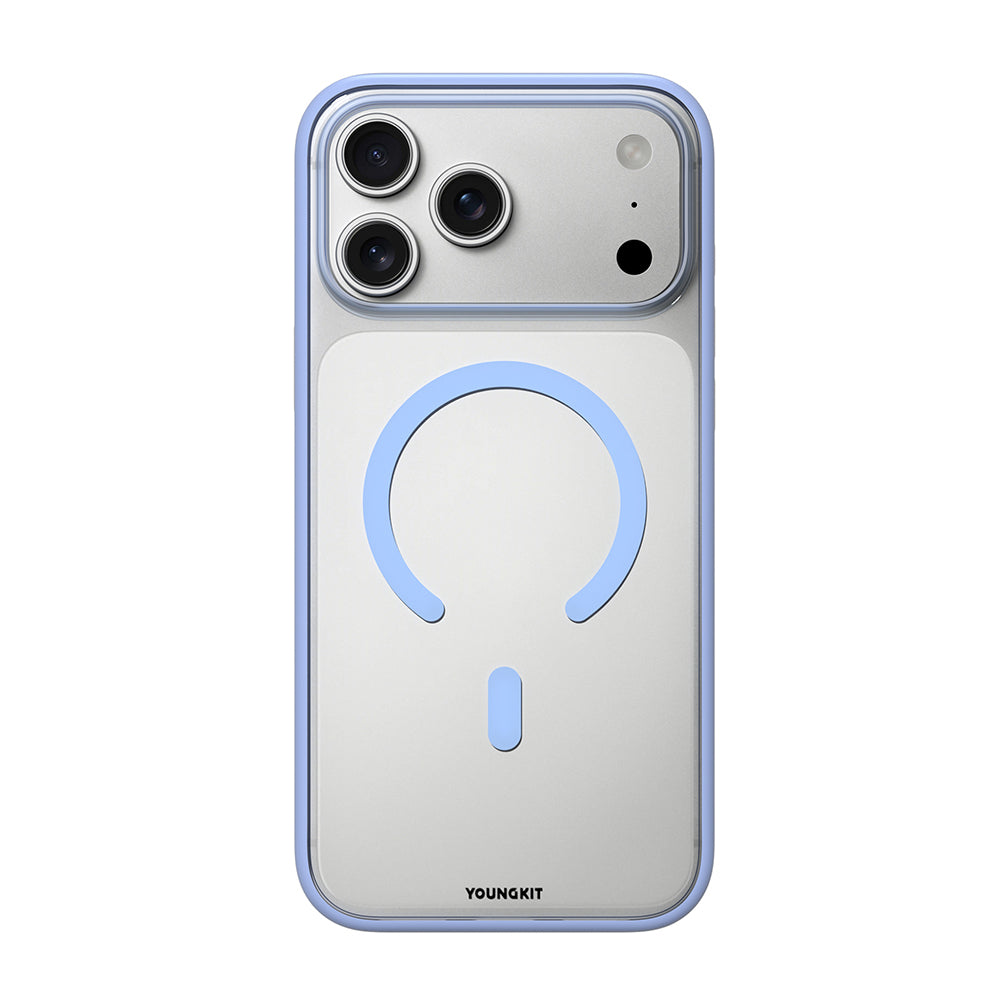 Apple iPhone 17 Pro Max Kılıf M-safe Şarj Özellikli Youngkit High Definition Serisi Kapak Mavi