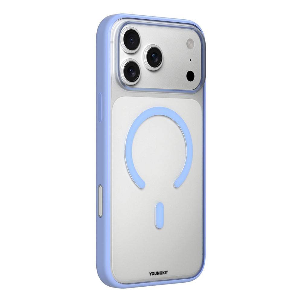 Apple iPhone 17 Pro Max Kılıf M-safe Şarj Özellikli Youngkit High Definition Serisi Kapak Mavi