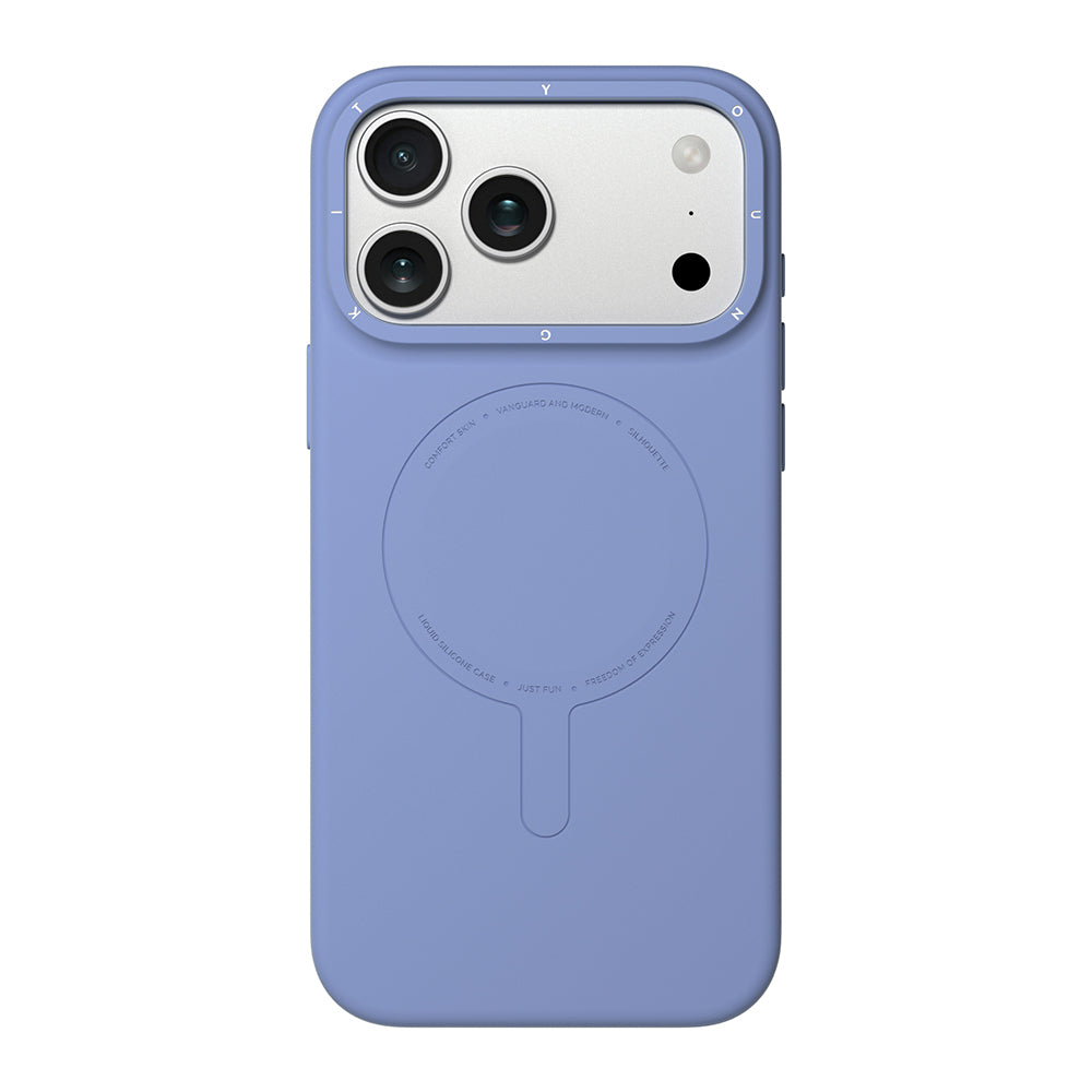 Apple iPhone 17 Pro Max Kılıf M-Safe Şarj Özellikli Youngkit Morandi Serisi Kapak Açık Mavi