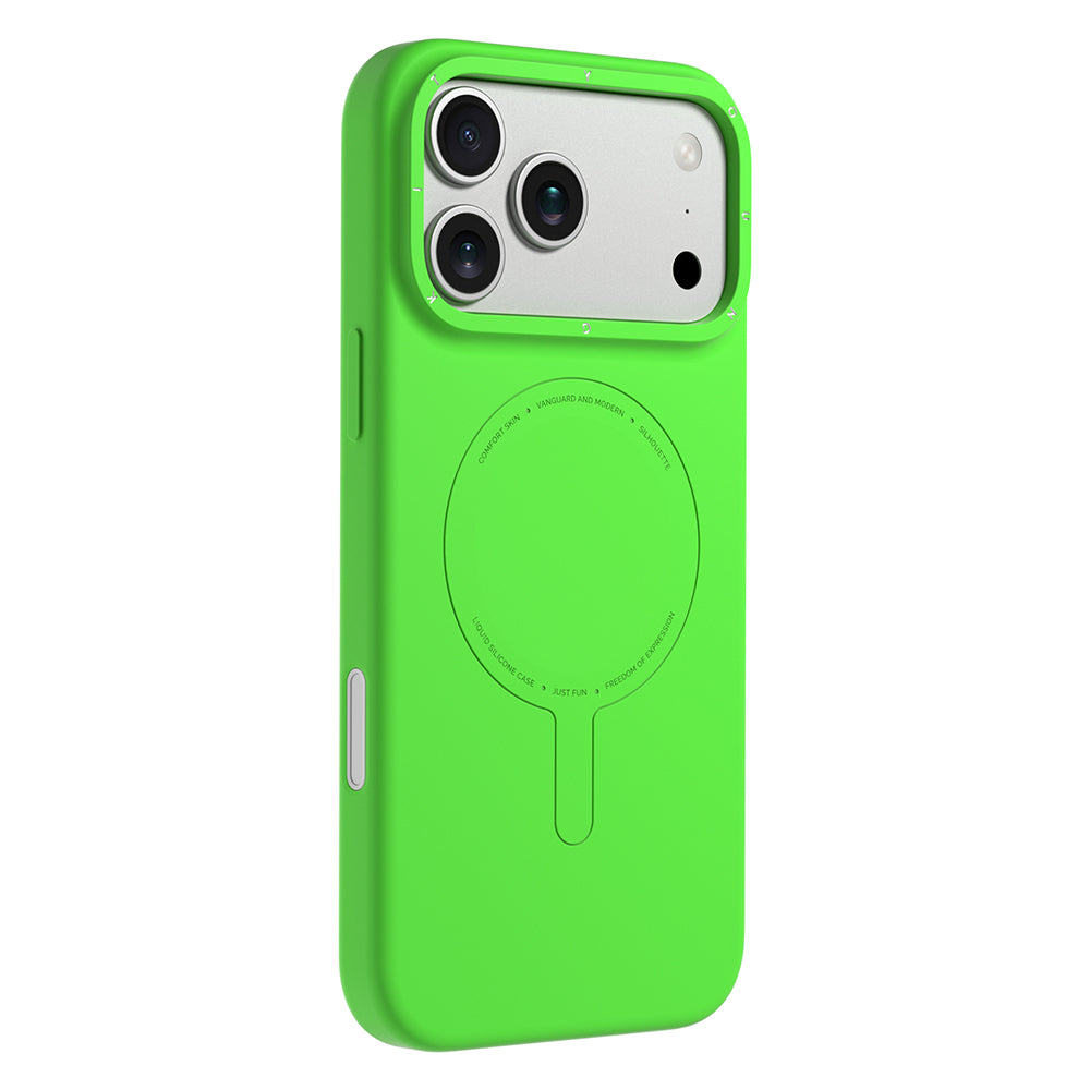Apple iPhone 17 Pro Max Kılıf M-Safe Şarj Özellikli Youngkit Morandi Serisi Kapak Fıstık Yeşili