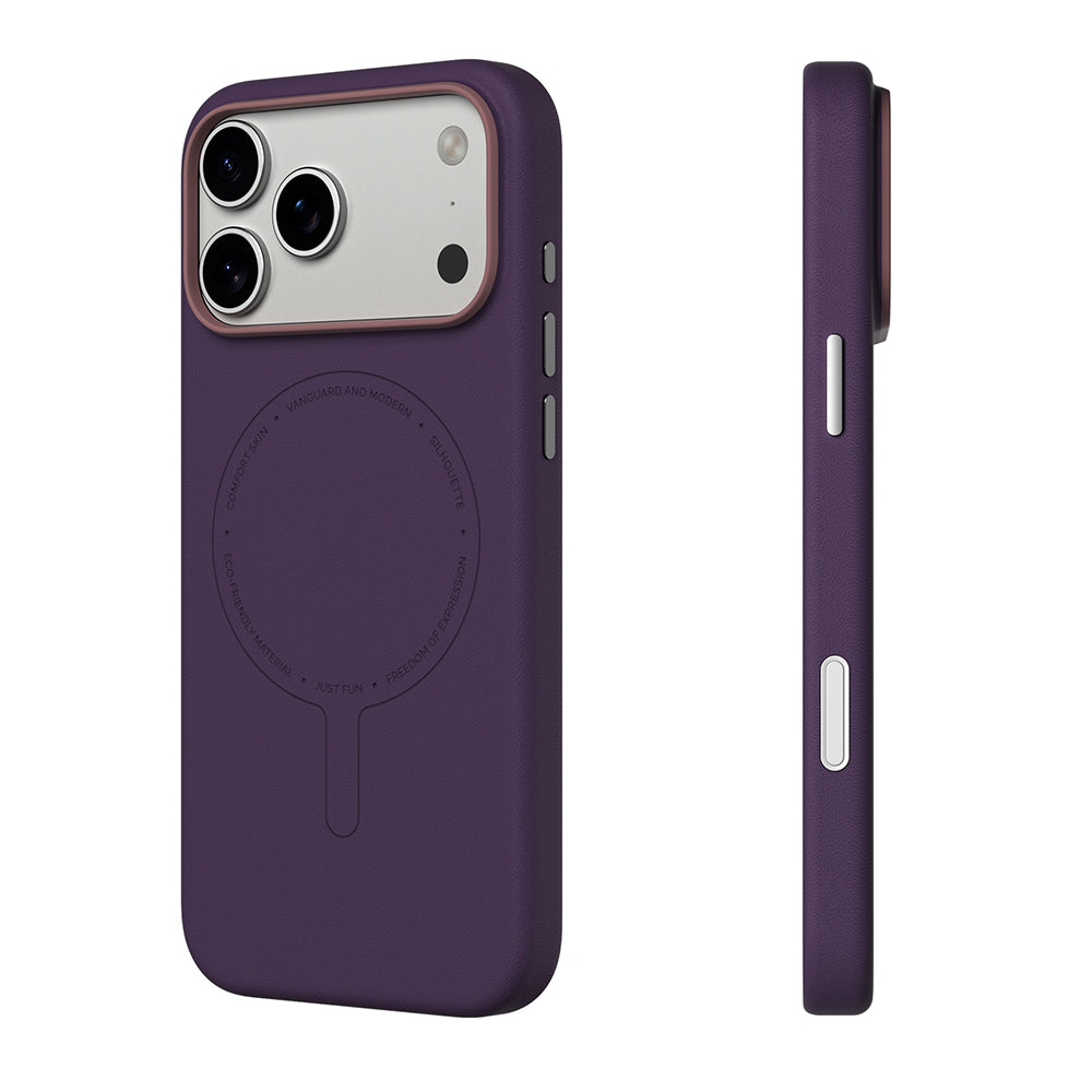 Apple iPhone 17 Pro Max Kılıf M-Safe Şarj Özellikli Youngkit Vela Serisi Kapak Mor