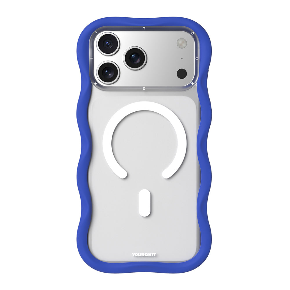 Apple iPhone 17 Pro Max Kılıf M-safe Şarj Özellikli Youngkit Wave Matte Serisi Kapak Lacivert