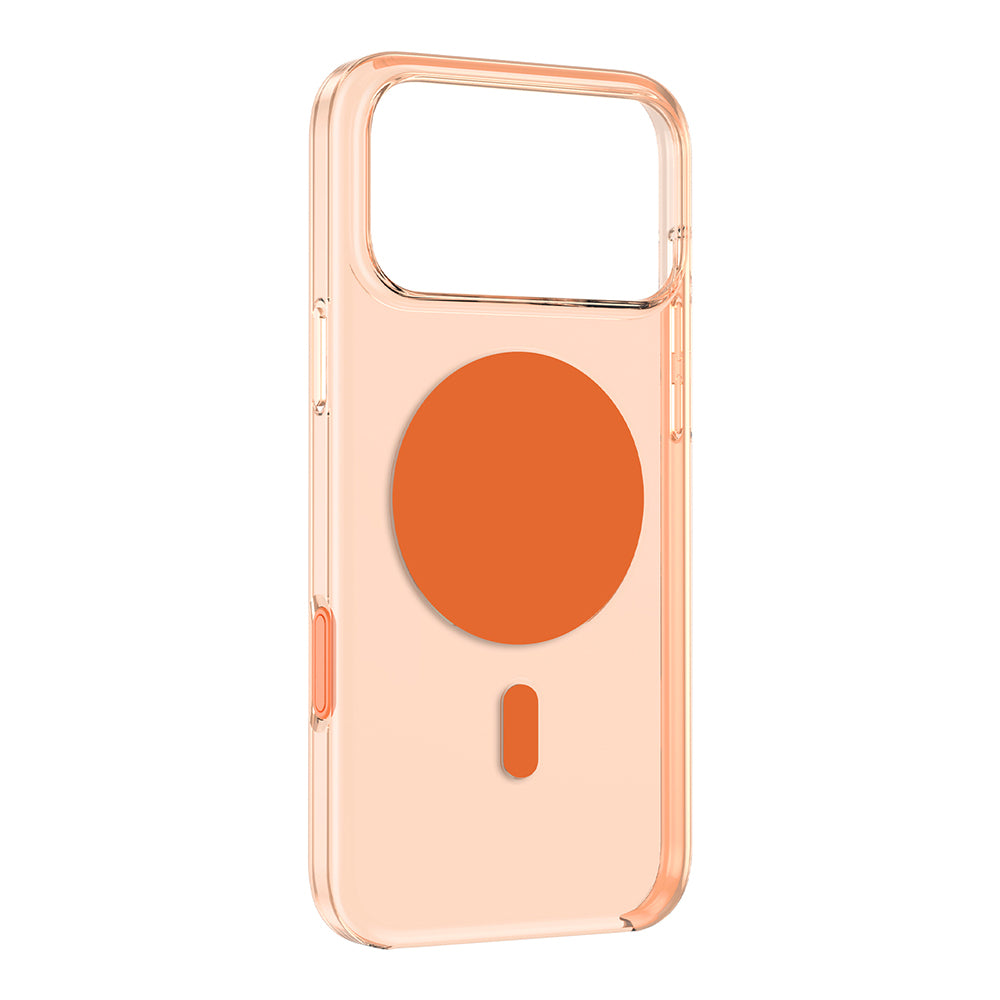 Apple iPhone 17 Pro Max Kılıf M-safe Şarj Özellikli Zore Paris Belmo Kapak Turuncu
