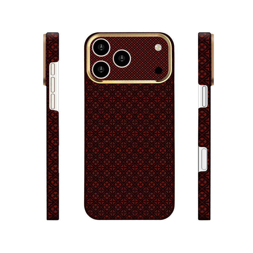 Apple iPhone 17 Pro Max Kılıf M-Safe Şarj Özellikli Zore Paris Velix Sert PC Kapak Bordo
