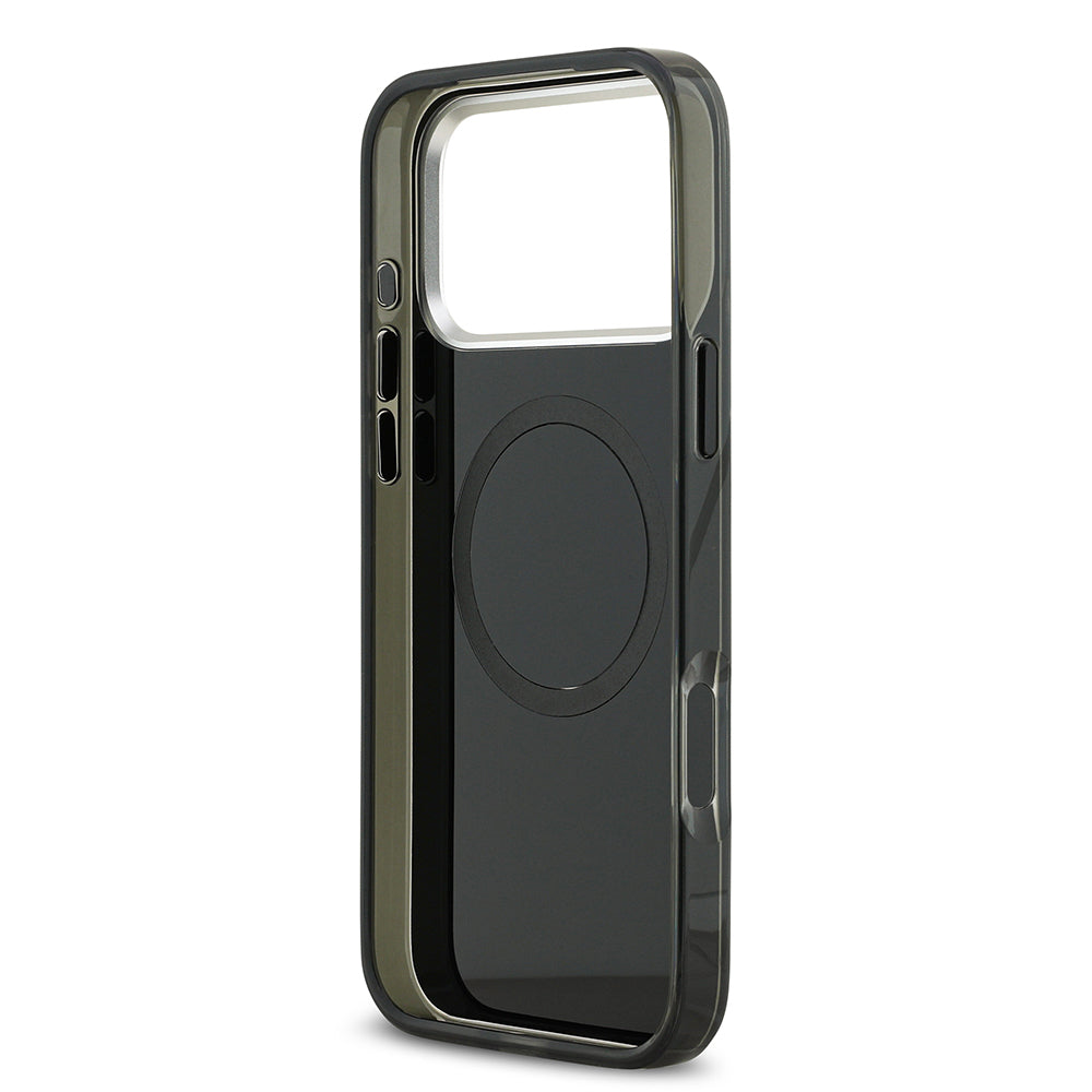 Apple iPhone 17 Pro Max Kılıf Mercedes Benz Orjinal Lisanslı M-safe Şarj Özellikli Çift Katmanlı PC Nostaljik Yıldız Dizayn Kapak Füme