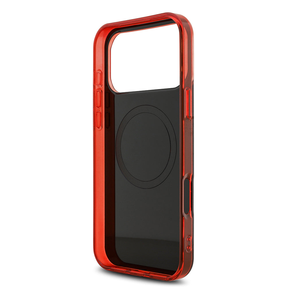 Apple iPhone 17 Pro Max Kılıf Redbull Orjinal Lisanslı M-safe Şarj Özellikli Çift Katmanlı Çizgi Desenli Sert PC MV Kapak Lacivert