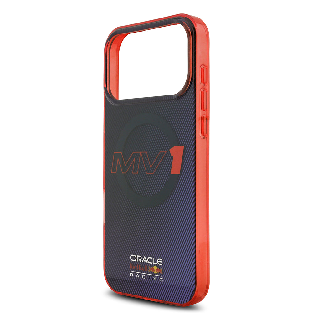 Apple iPhone 17 Pro Max Kılıf Redbull Orjinal Lisanslı M-safe Şarj Özellikli Çift Katmanlı Çizgi Desenli Sert PC MV Kapak Lacivert