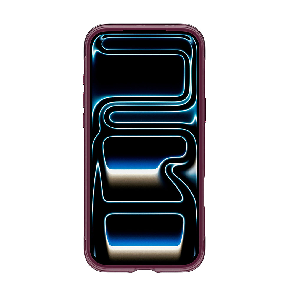Apple iPhone 17 Pro Max Kılıf Wiwu AS-203 AeroShield Ultra Serisi M-safe Şarj Özellikli Airbag Tasarımlı Standlı Kapak Bordo