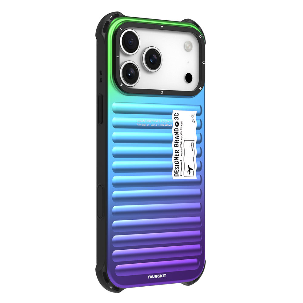 Apple iPhone 17 Pro Max Kılıf YoungKit The Secret Color Serisi Kapak Mavi