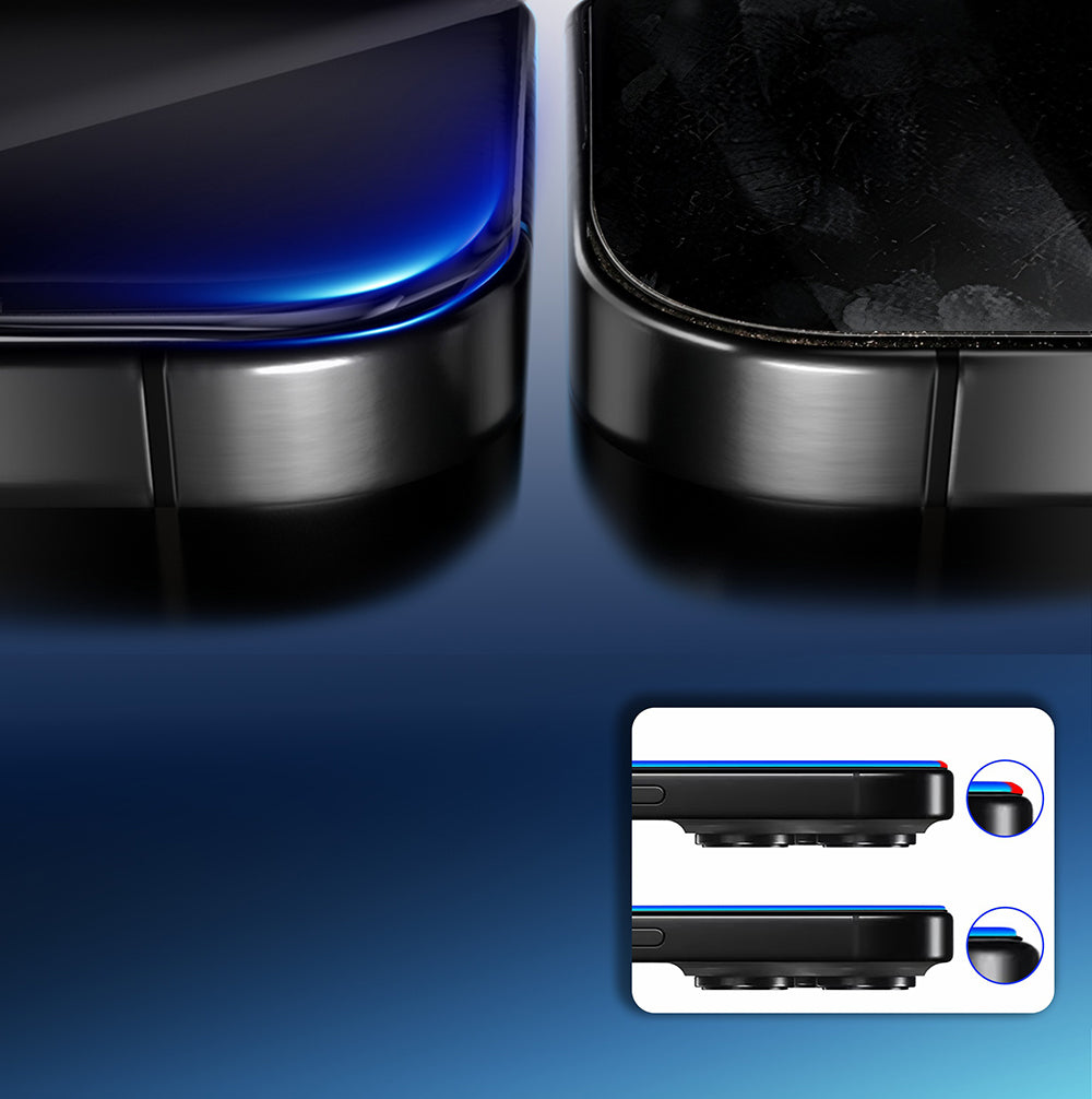 Apple iPhone 17 Pro Max Mohseven Safir Coating 3D Glue Privacy Hayalet Temperli Cam Ekran Koruyucu Siyah