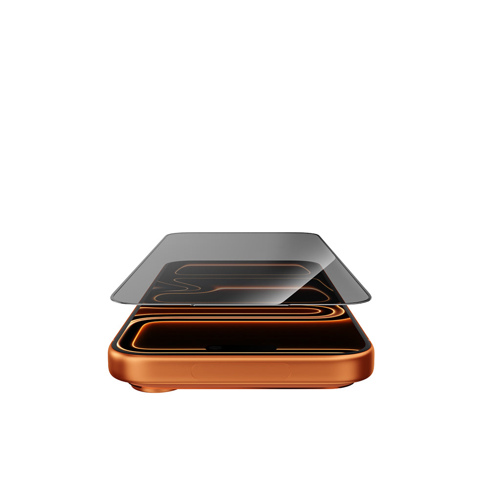 Apple iPhone 17 Pro Max Wiwu GT-034 Glass Ultra Privacy Serisi 3D Hayalet Ekran Koruyucu Cam + Kolay Uygulama Aparatı Siyah