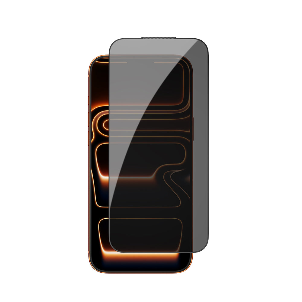 Apple iPhone 17 Pro Max Wiwu GT-034 Glass Ultra Privacy Serisi 3D Hayalet Ekran Koruyucu Cam + Kolay Uygulama Aparatı Siyah