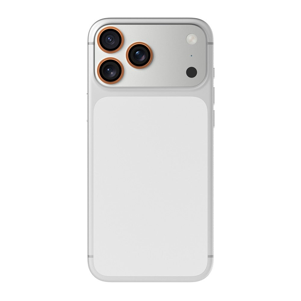 Apple iPhone 17 Pro Max Youngkit Alloy Original Parlama Önleyici Kamera Lens Koruyucu + Kolay Uygulama Aparatlı Turuncu