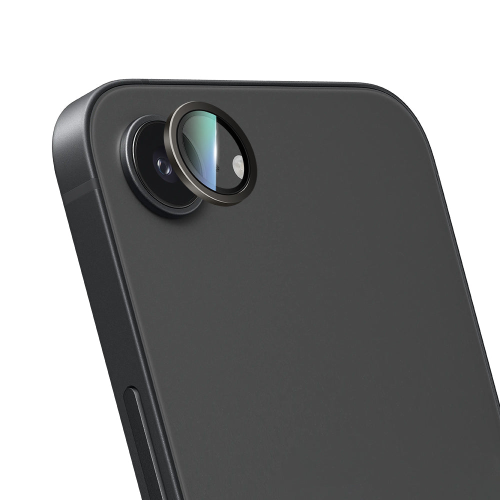 Apple iPhone 17E CaseWorld Alloy Serisi Oleofobik Anti Reflective Kamera Lens Koruyucu Siyah