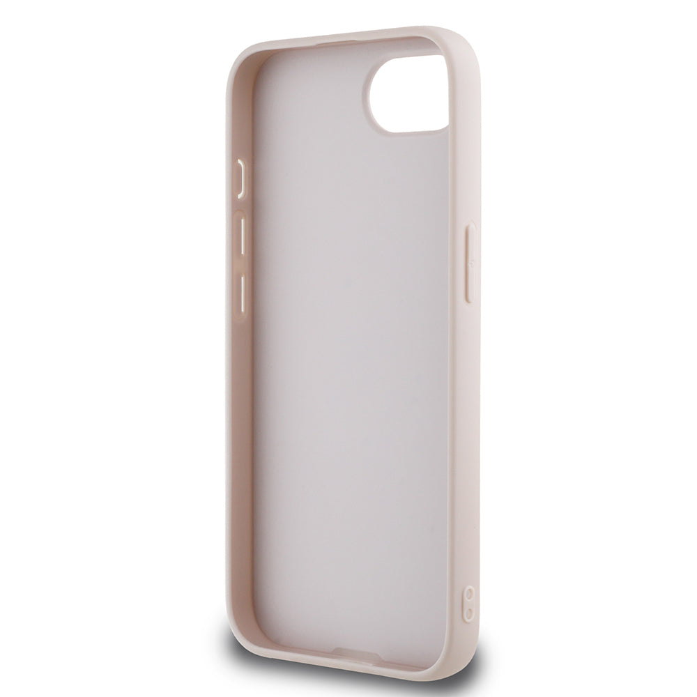 Apple iPhone 17E Kılıf Guess Orjinal Lisanslı 4G Büyük Metal Logolu Glitter Kapak Pembe