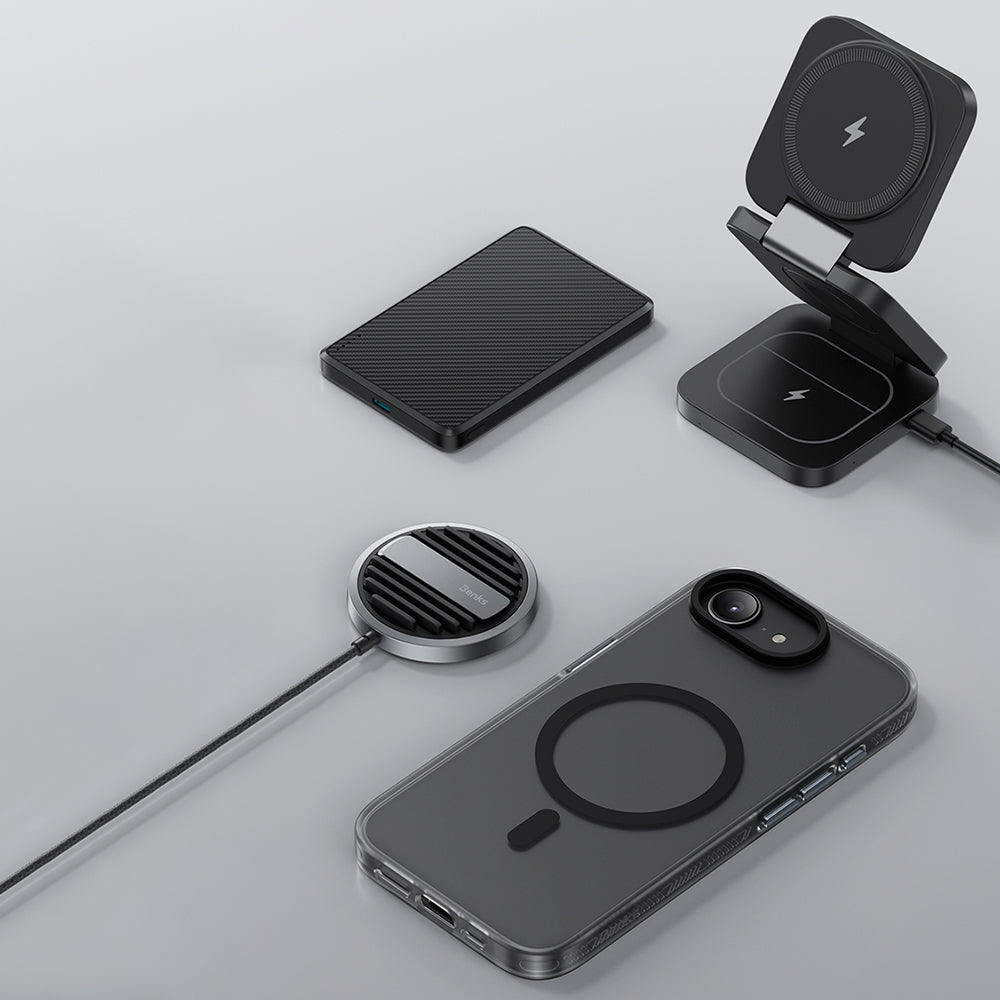 Apple iPhone 17E Kılıf M-safe Şarj Özellikli Benks Lucid Armor Kapak Siyah