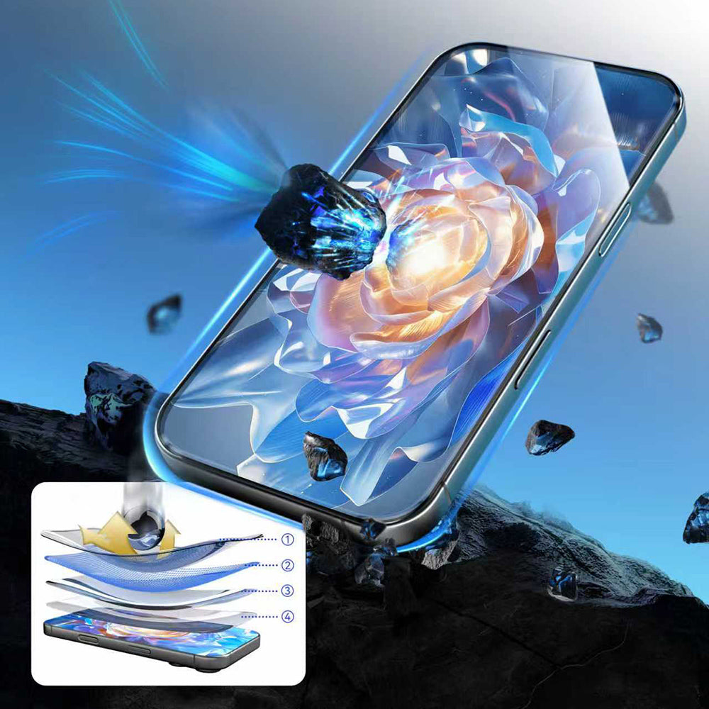 Apple iPhone 17E Mohseven Safir Coating HD Temperli Cam Ekran Koruyucu Şeffaf