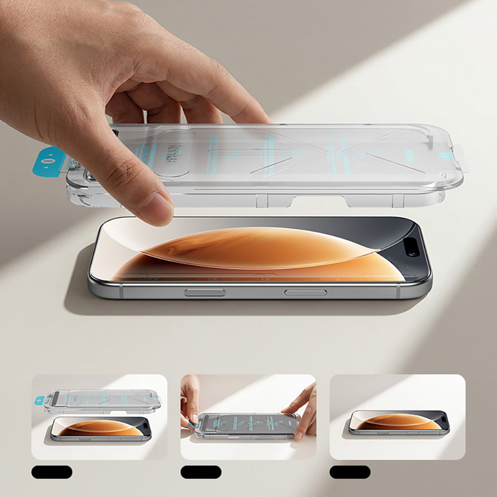 Apple iPhone 18 Pro Benks OmniWarrior Eye-Friendly Cam Ekran Koruyucu + Kolay Uygulama Aparatlı Şeffaf