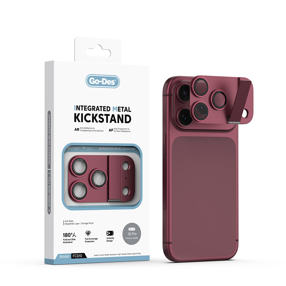 Apple iPhone 18 Pro Go Des CL-23 Anti Reflective Standlı Kamera Lens Koruyucu Gümüş
