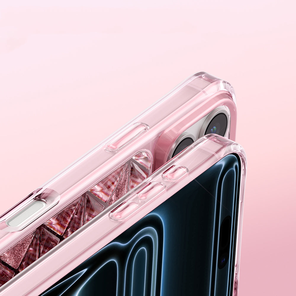 Apple iPhone 18 Pro Kılıf 3D Buz Blok Desenli Zore Paris Kairo TPU Kapak Pembe