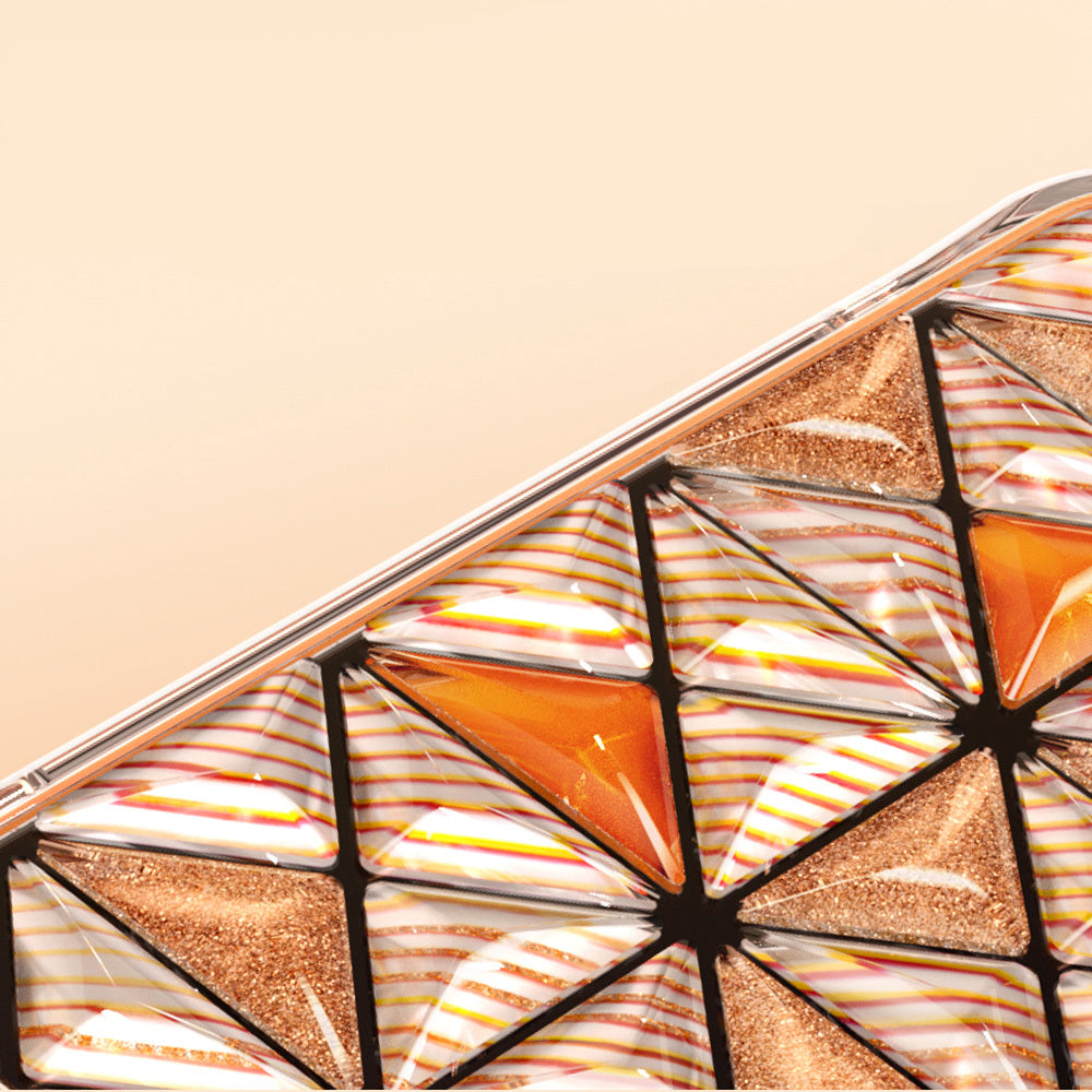 Apple iPhone 18 Pro Kılıf 3D Buz Blok Desenli Zore Paris Kairo TPU Kapak Turuncu