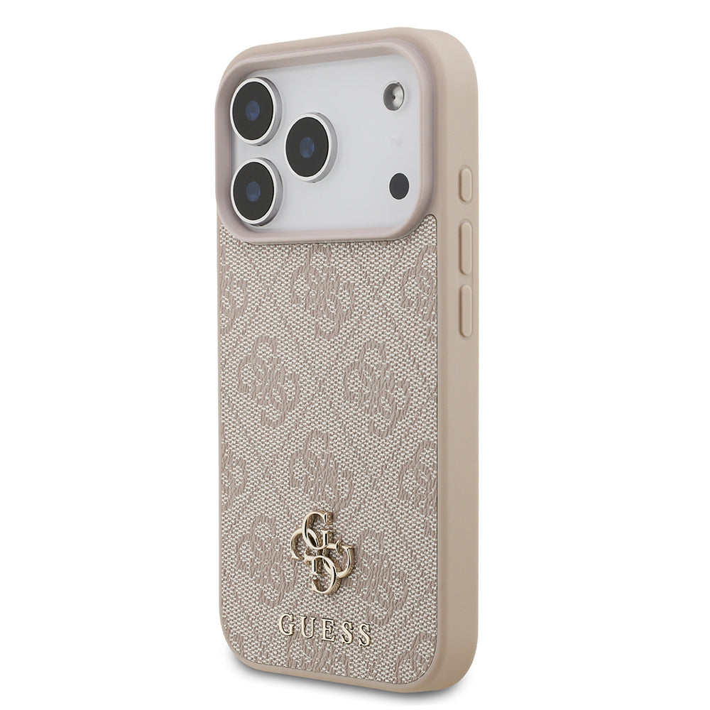 Apple iPhone 18 Pro Kılıf Guess Orjinal Lisanslı M-safe Şarj Özellikli Small 4G Classic Kapak Pembe