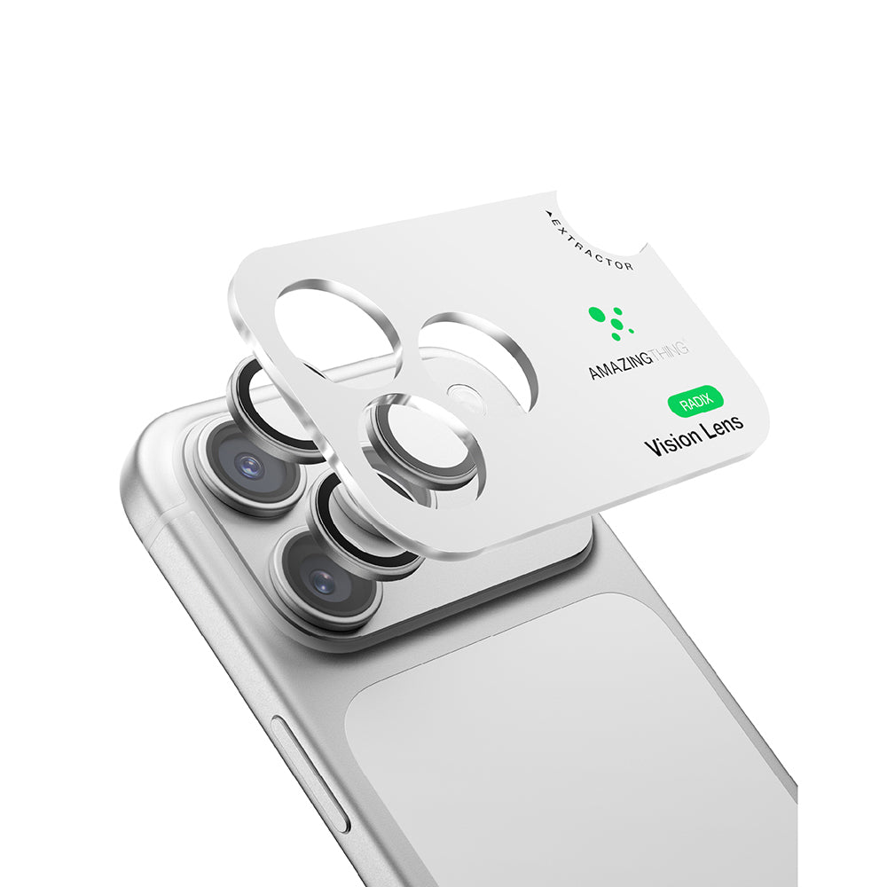 Apple iPhone 18 Pro Kılıf M-safe Özellikli Amazingthing Minimal Serisi 5in1 Aksesuar Seti Beyaz