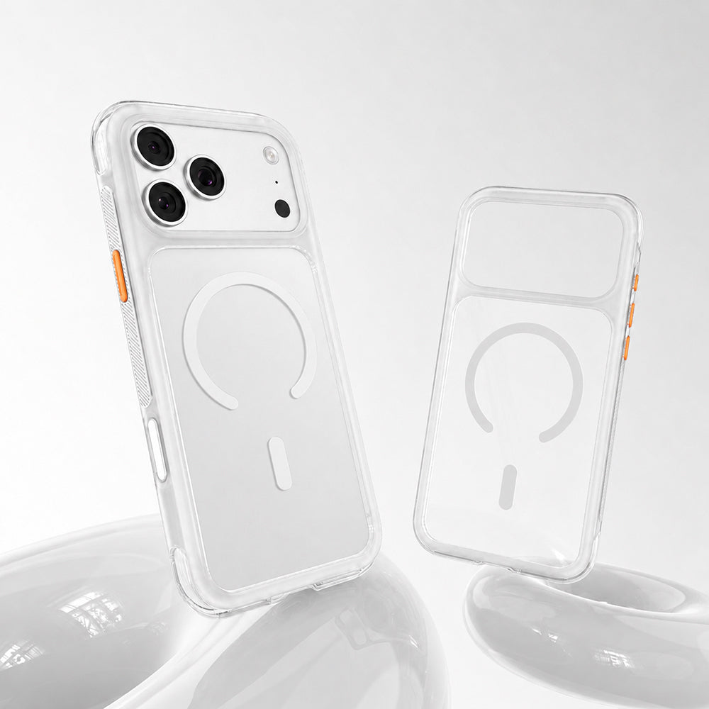Apple iPhone 18 Pro Kılıf M-safe Şarj Özellikli Airbag Tasarımlı Mutural Air Shield Serisi Kapak Beyaz