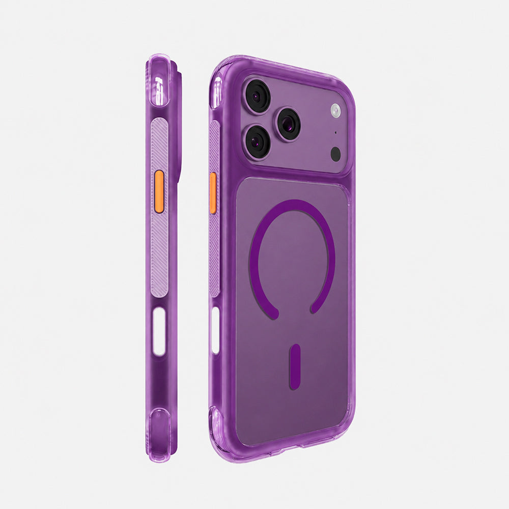 Apple iPhone 18 Pro Kılıf M-safe Şarj Özellikli Airbag Tasarımlı Mutural Air Shield Serisi Kapak Mor