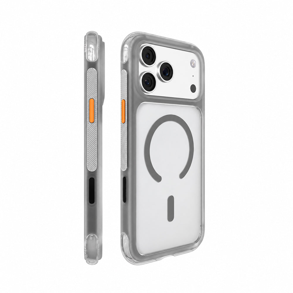 Apple iPhone 18 Pro Kılıf M-safe Şarj Özellikli Airbag Tasarımlı Mutural Air Shield Serisi Kapak Gri