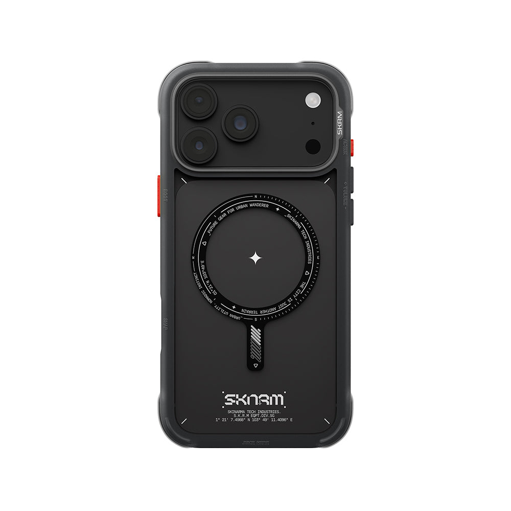 Apple iPhone 18 Pro Kılıf M-Safe Şarj Özellikli Airbag Tasarımlı Skinarma Avion Kapak Siyah