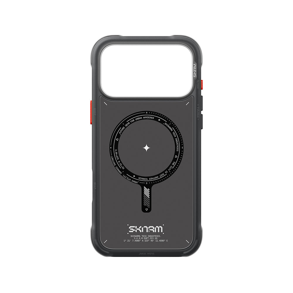 Apple iPhone 18 Pro Kılıf M-Safe Şarj Özellikli Airbag Tasarımlı Skinarma Avion Kapak Siyah