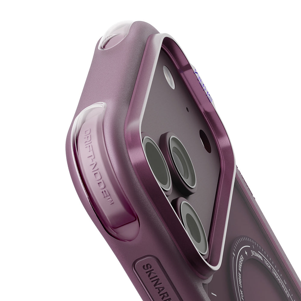 Apple iPhone 18 Pro Kılıf M-Safe Şarj Özellikli Airbag Tasarımlı Skinarma Avion Kapak Bordo