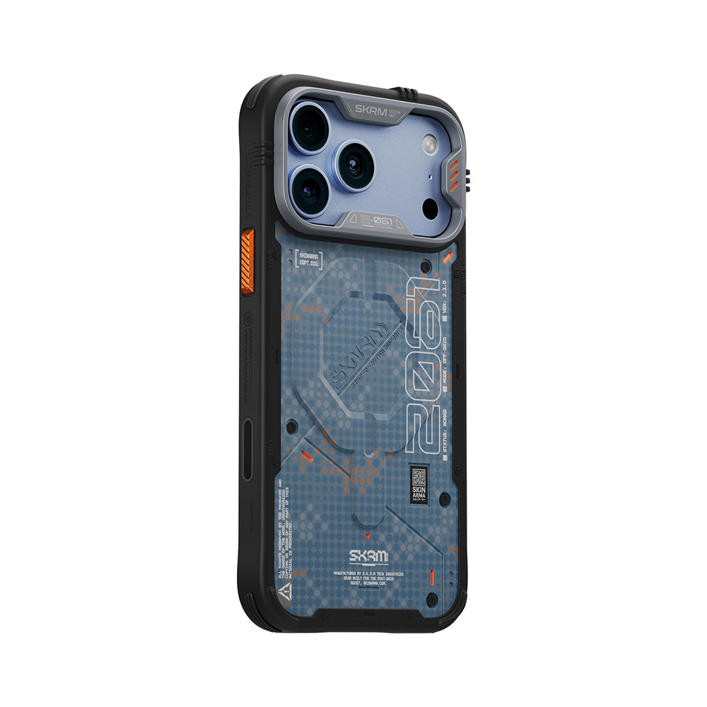 Apple iPhone 18 Pro Kılıf M-Safe Şarj Özellikli Airbag Tasarımlı Skinarma Vigor XE Kapak Mavi