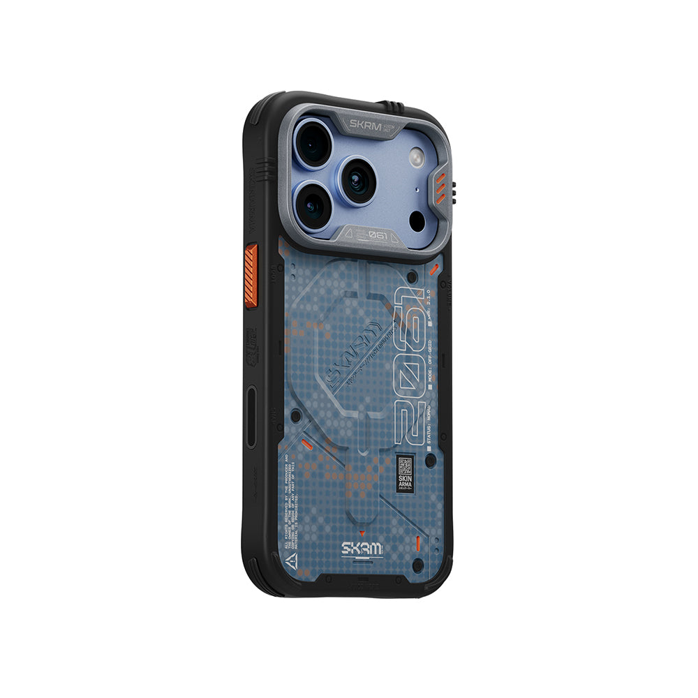 Apple iPhone 18 Pro Kılıf M-Safe Şarj Özellikli Airbag Tasarımlı Skinarma Vigor XE Kapak Mavi