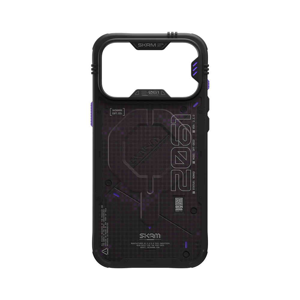 Apple iPhone 18 Pro Kılıf M-Safe Şarj Özellikli Airbag Tasarımlı Skinarma Vigor XE Kapak Mor