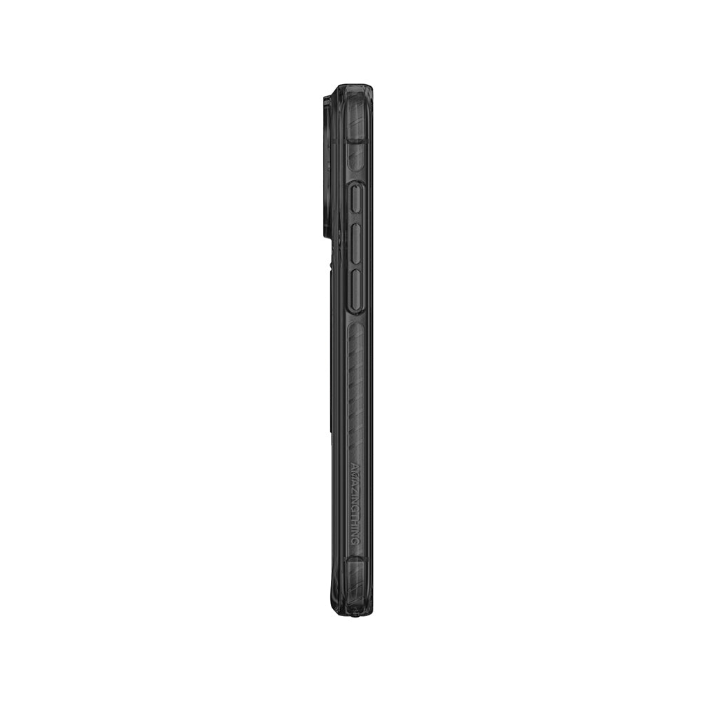 Apple iPhone 18 Pro Kılıf M-Safe Şarj Özellikli Airbag Tasarımlı Standlı Lens Korumalı AmazingThing Titan Pro MagSpin Kapak Siyah