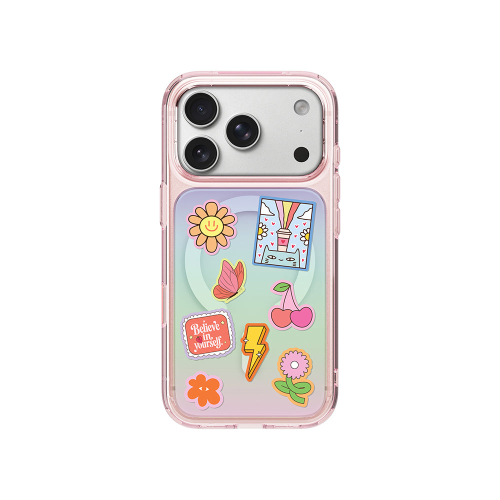 Apple iPhone 18 Pro Kılıf M-safe Şarj Özellikli Coehl Estelle Serisi Kapak Pembe