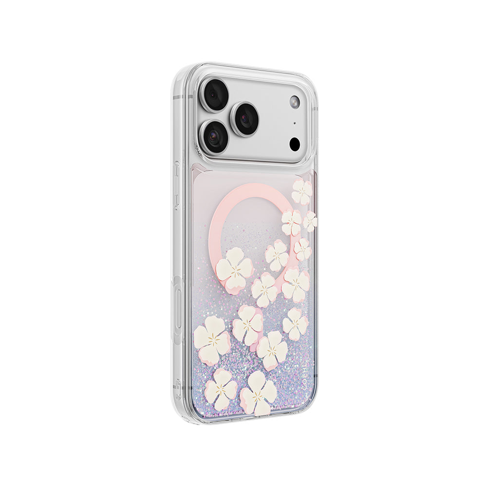 Apple iPhone 18 Pro Kılıf M-safe Şarj Özellikli Coehl Waterfall Isla Kapak Şeffaf-Mor