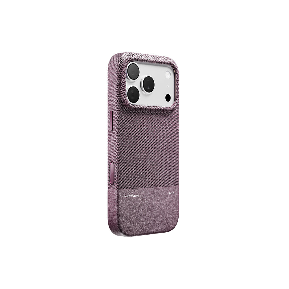 Apple iPhone 18 Pro Kılıf M-safe Şarj Özellikli Deri Dokulu Native Union RE Classic Serisi Kapak Bordo