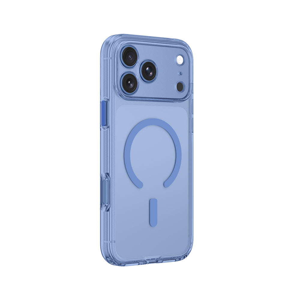 Apple iPhone 18 Pro Kılıf M-safe Şarj Özellikli Kamera Korumalı Amazingthing Minimal Lens Serisi Kapak Mavi
