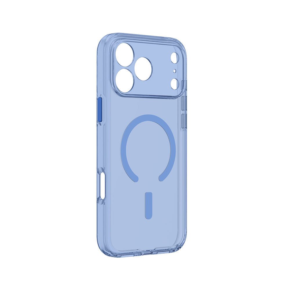 Apple iPhone 18 Pro Kılıf M-safe Şarj Özellikli Kamera Korumalı Amazingthing Minimal Lens Serisi Kapak Mavi