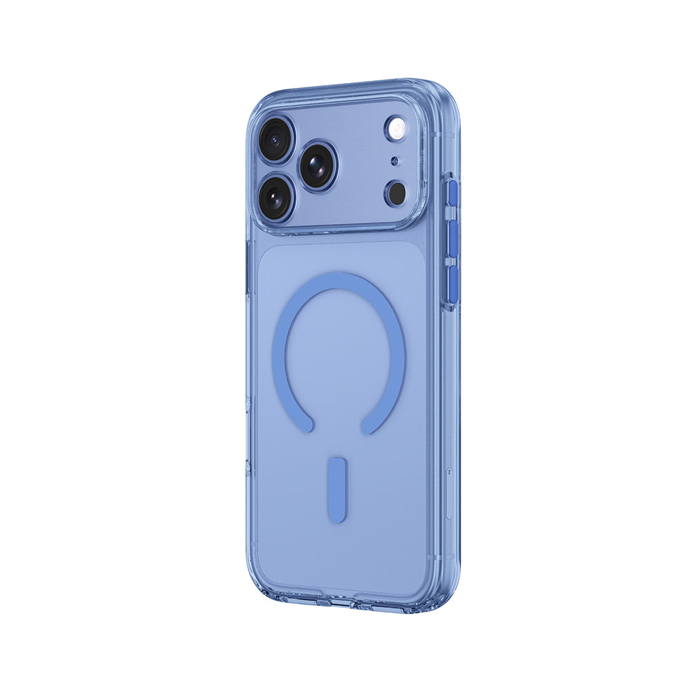 Apple iPhone 18 Pro Kılıf M-safe Şarj Özellikli Kamera Korumalı Amazingthing Minimal Lens Serisi Kapak Mavi