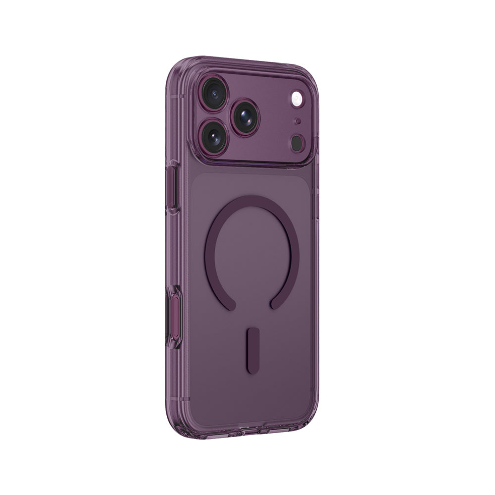Apple iPhone 18 Pro Kılıf M-safe Şarj Özellikli Kamera Korumalı Amazingthing Minimal Lens Serisi Kapak Mor