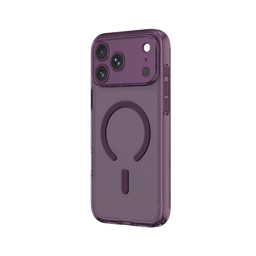 Apple iPhone 18 Pro Kılıf M-safe Şarj Özellikli Kamera Korumalı Amazingthing Minimal Lens Serisi Kapak Mor